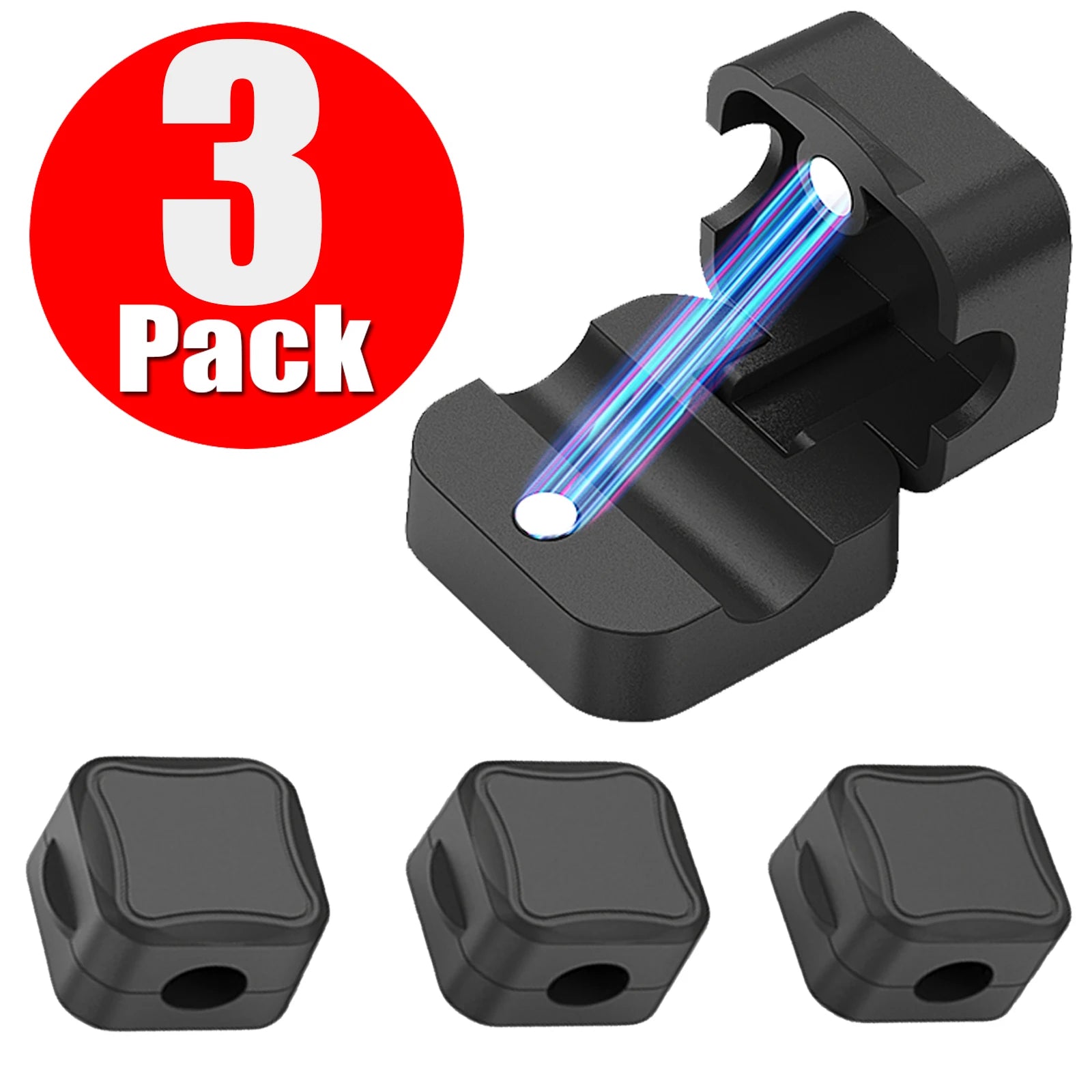 3/6/12 Pcs Magnetic Cable Clip Cord Holder Adhesive Wire Holder Keeper Organizer for Home Office Car Under Desk Cable Management