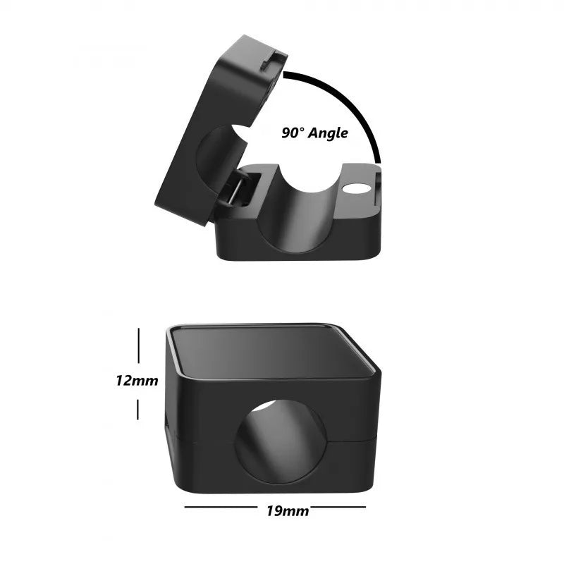 6pcs Magnetic Adhesive Cable Organizer Clips - Self-Adhesive Cord Holder, Strong Magnet Wire Management for Charging Cables