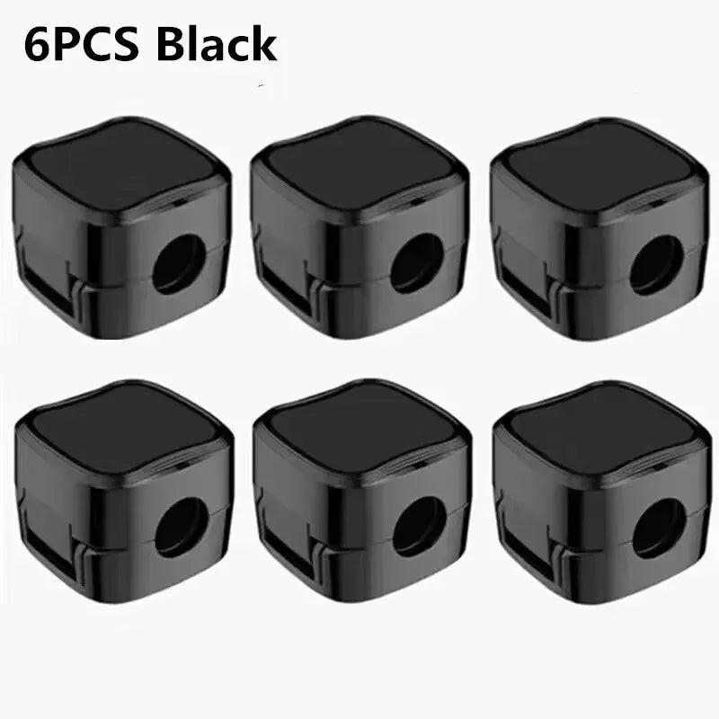 6 Pcs Desktop Magnetic Cable Clip Winder Holder Adhesive Wire Keeper Cord Cable Organizer USB Charging Cables Winder For Office