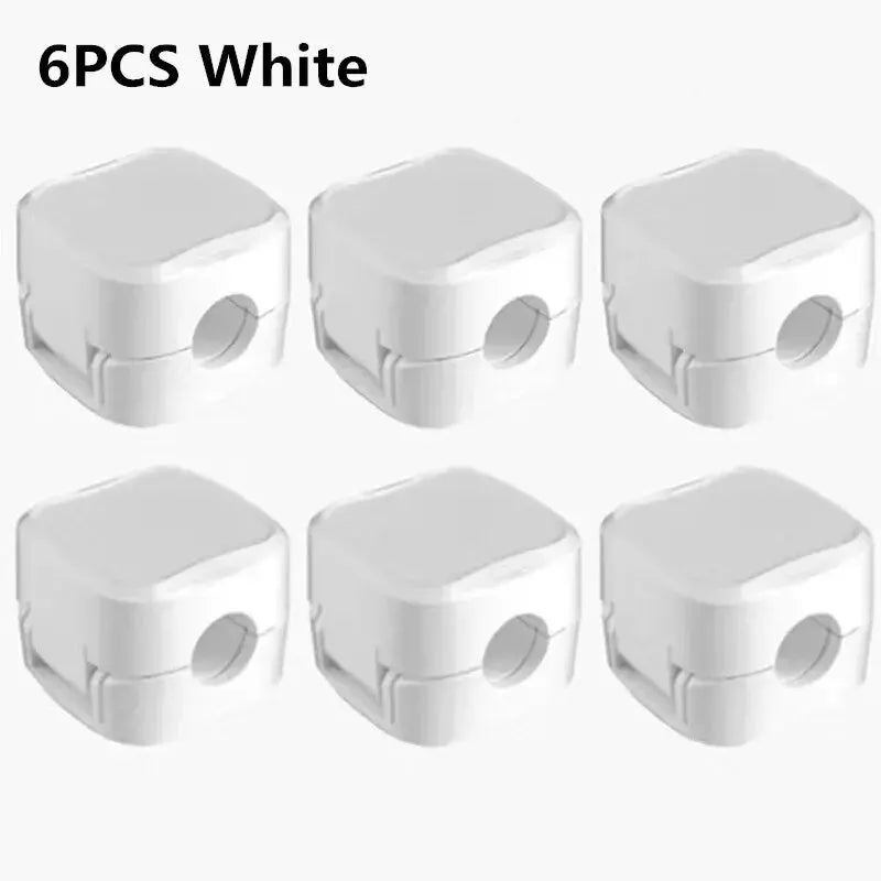 6 Pcs Desktop Magnetic Cable Clip Winder Holder Adhesive Wire Keeper Cord Cable Organizer USB Charging Cables Winder For Office
